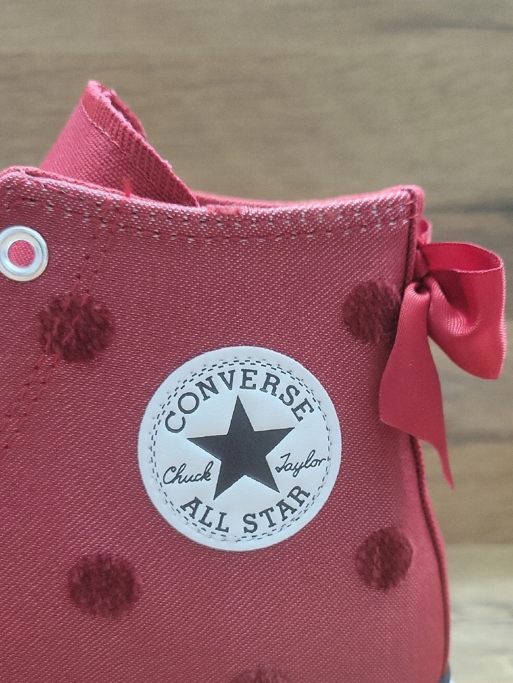 Converse Women's High Top Canvas Sneakers in Red